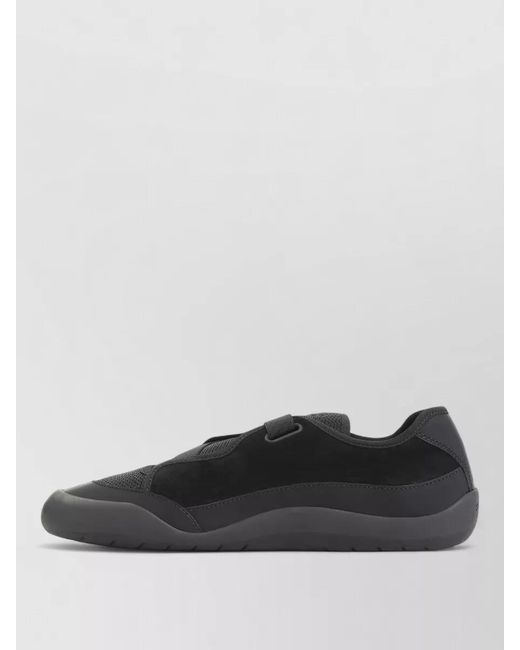 Prada Black Speedrock Sneakers Mesh Suede Straps Sole for men
