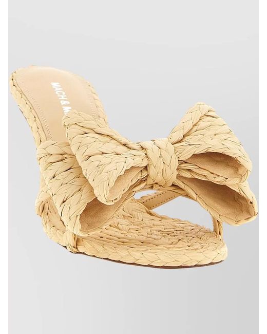 Mach & Mach Natural Raffia Mules