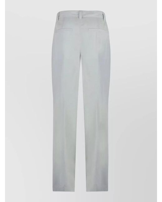 Bottega Veneta Gray Tailored Trousers Pleated Front Belt Loops for men