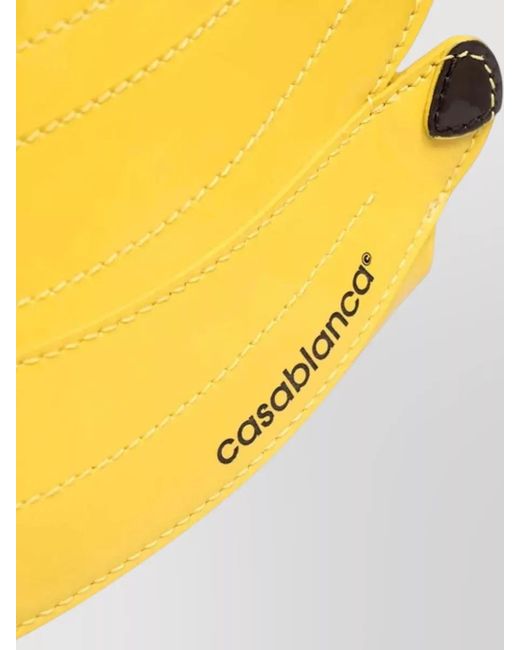 Casablanca Yellow Patent Calfskin Banana Shape Shoulder Bag