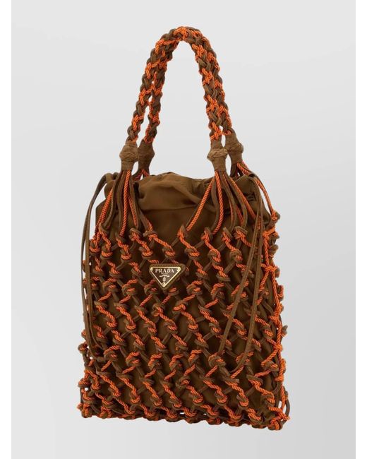 Prada Brown Na Recycled Polyamide Shoulder Bag