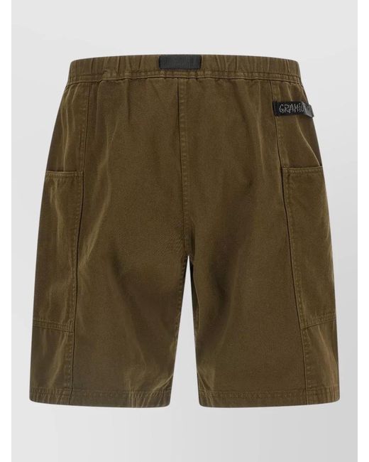 Gramicci Green Gadget Bermuda Shorts Belt Loops Pockets for men