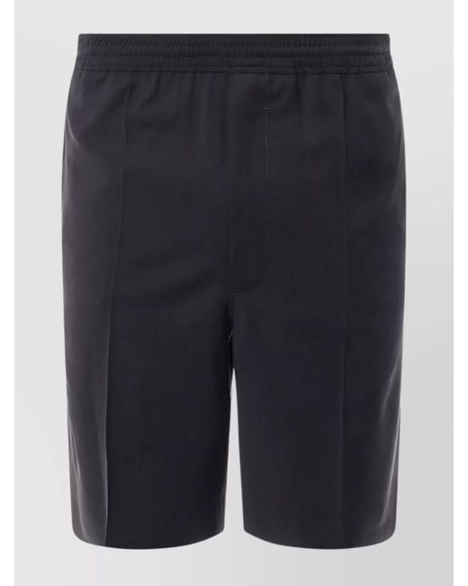 Givenchy Blue Virgin Wool Tailored Bermuda Shorts for men