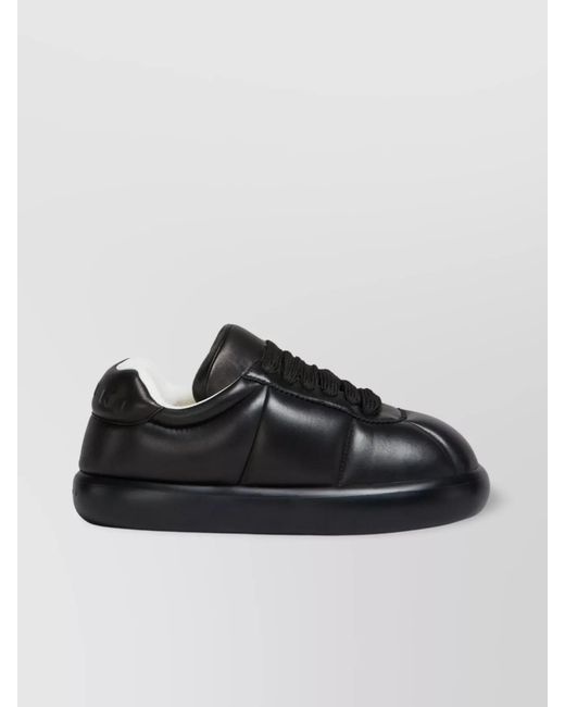 Marni Black Leather Low-Top Sneakers for men