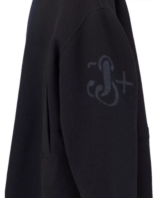 Jil Sander Blue Virgin Wool Hooded Jacket for men