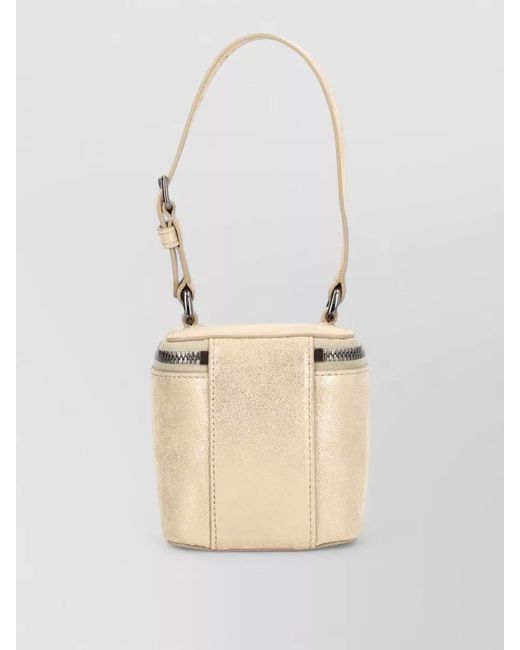 Maison Margiela White Mini Leather Bucket Bag