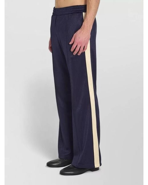 Valentino Garavani Blue Mid-Rise Wide-Leg Track Pants for men
