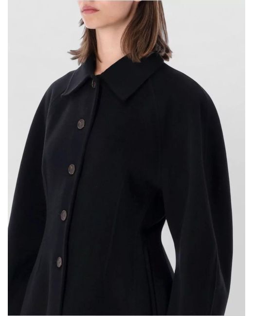 Rohe Blue Cashmere Merino Wool Single Breasted Coat