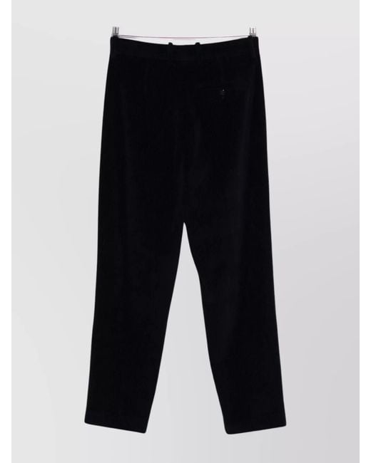 Circolo 1901 Black Corduroy Cropped Trousers