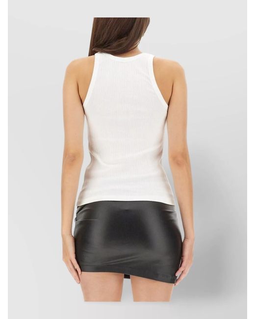 Helmut Lang White Ribbed Slim-Fit Tank Top