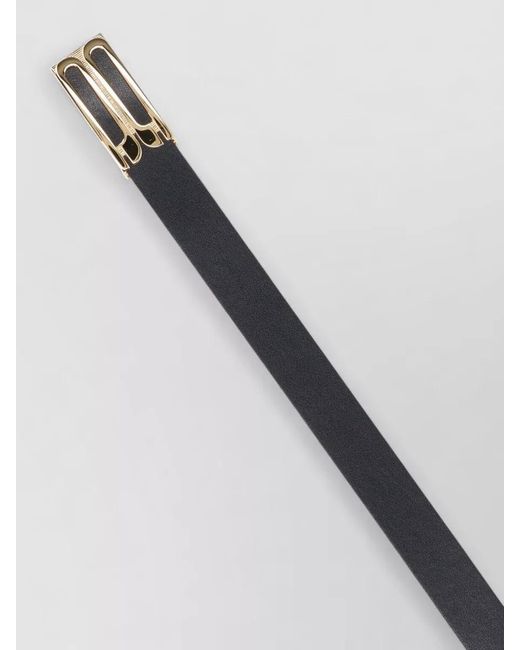 Victoria Beckham Gray Leather Belt