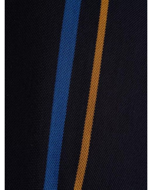 Paul Smith Black Striped Shirt Polo Collar Short Sleeves for men
