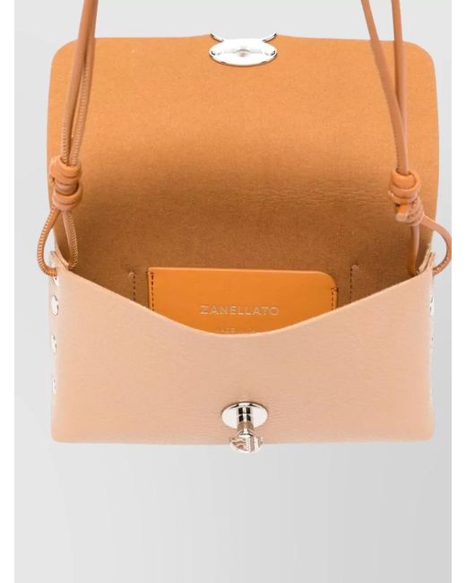 Zanellato Natural Lettera Daily Leather Shoulder Bag Clutch