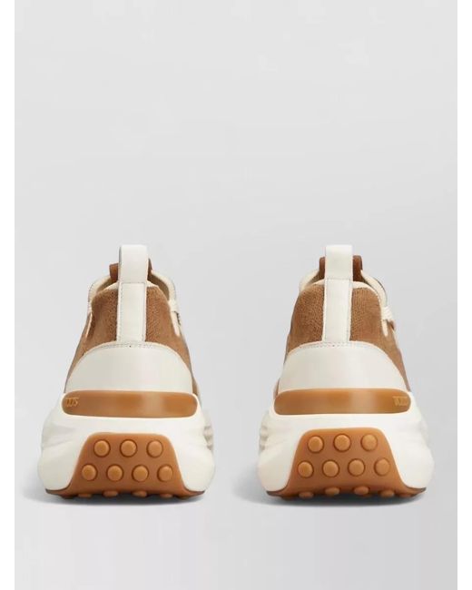Tod's Natural Silk Low-Top Sneakers