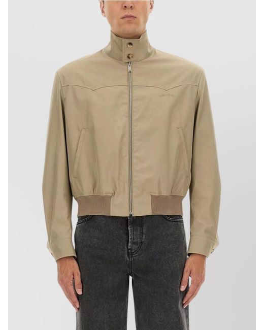 McQueen Multicolor Cropped Harrington Jacket for men