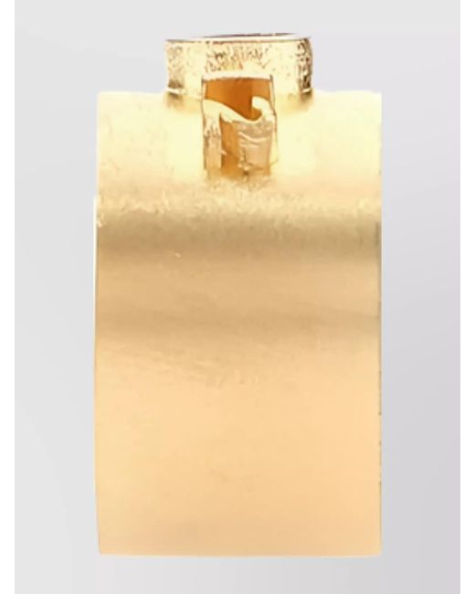 Maison Margiela Metallic 925 Band Ring With Raised Logo for men