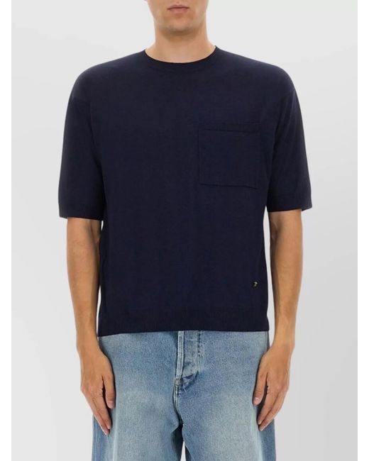 Moschino Blue Wool And Silk Sweater for men