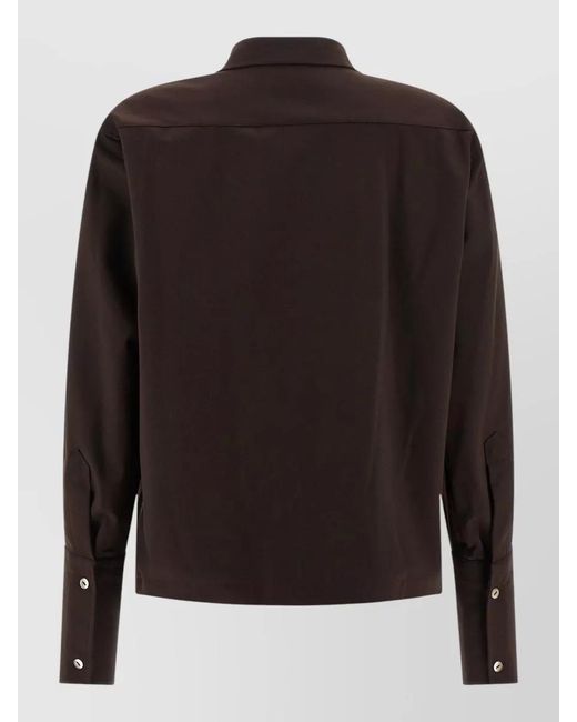 Thelatest Black 4006 Shirt Collared Neck Long Sleeves