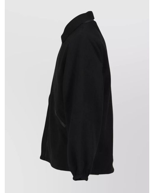 GR10K Black Polyester Fleece Jacket for men