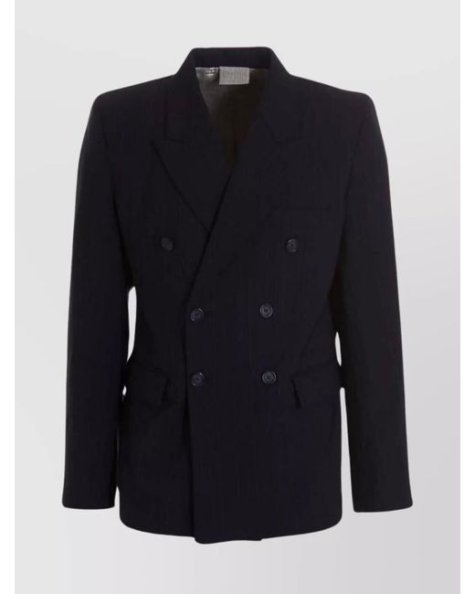 VTMNTS Blue Wool Tailored Blazer for men