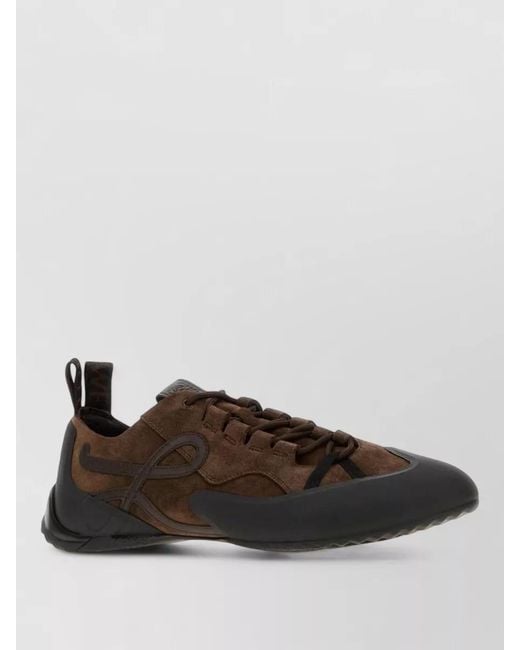 Loewe Brown Grip Sneakers Suede Upper Rubber Sole for men