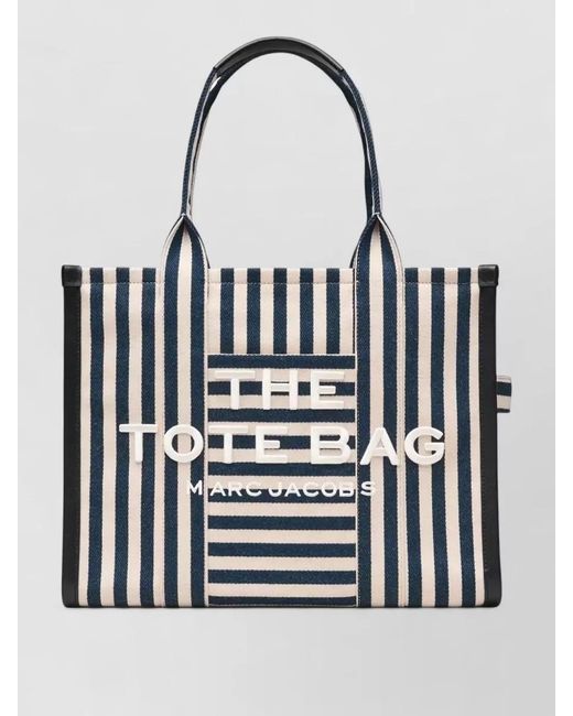 Marc Jacobs White Large Canvas Tote Bag Embroidered Logo