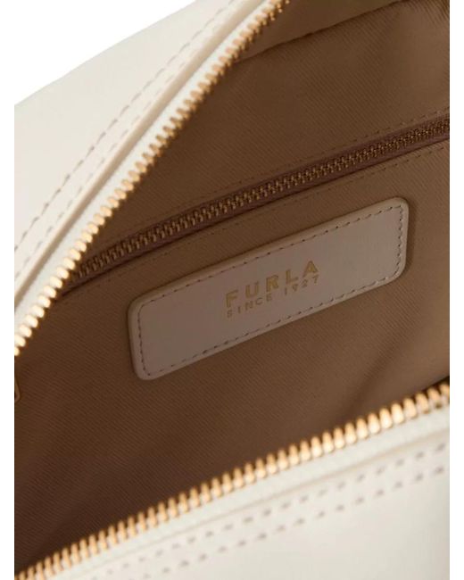 Furla Natural Shoulder Bag Tone Hardware Top Handle