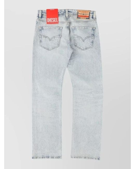DIESEL Blue Straight-Leg Trousers for men