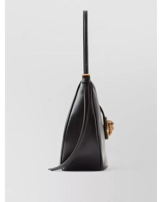 Versace Black Crossbody Bag Nylon Silk Tone Hardware