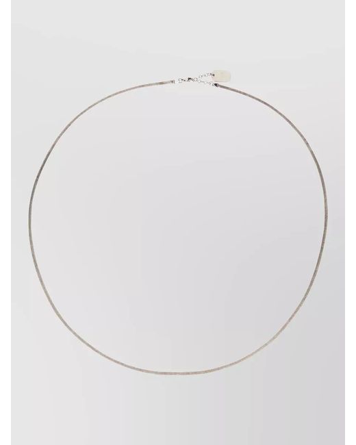Saint Laurent White Short Chain Necklace