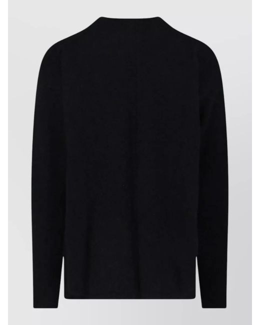 Rick Owens Blue Crew Neck Sweater Long Sleeves Text Detail for men