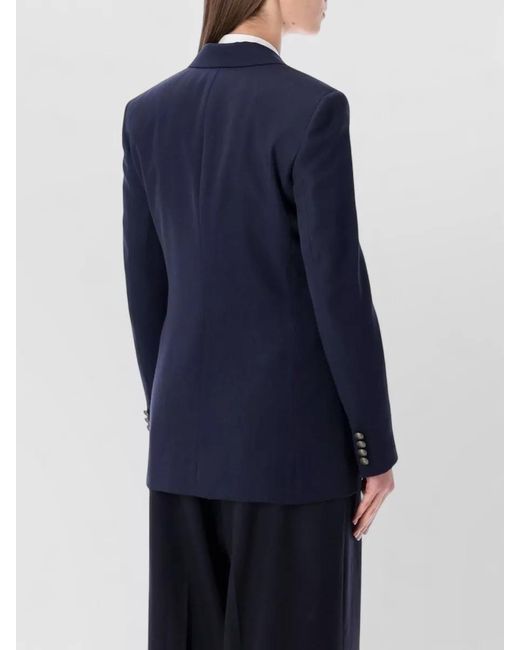 Ralph Lauren Blue Double Breasted Structured Blazer