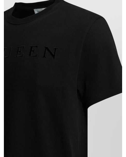 McQueen Black Cotton T-Shirt for men