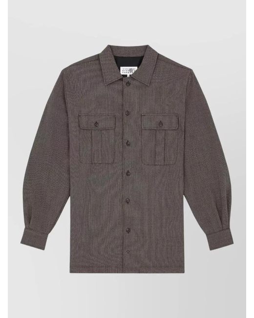 MM6 by Maison Margiela Gray Virgin Wool Mini Dress