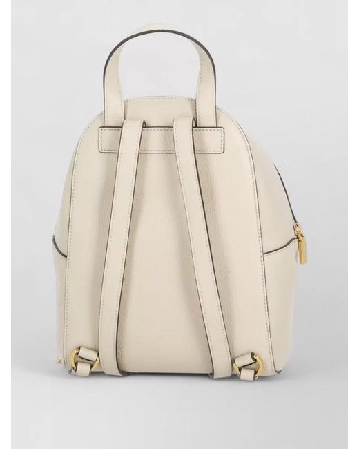 Coccinelle Natural Leather Backpack Front Pocket Top Handle