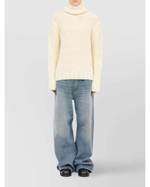 MM6 by Maison Margiela Natural Wool High Neck Jumper for men