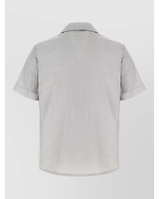 Maison Margiela Gray Short Sleeves Straight Shirt Collar Chest Pocket for men