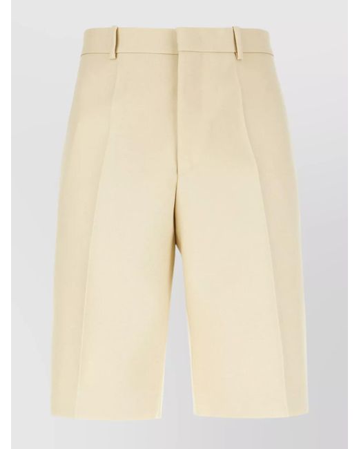 Jil Sander Natural Wool Tailored Bermuda Shorts for men