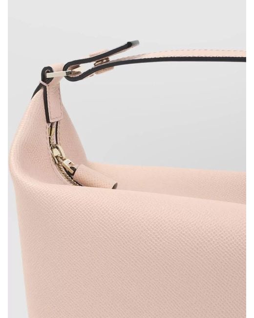 Valextra Natural Mochi Leather Shoulder Pouch Bag