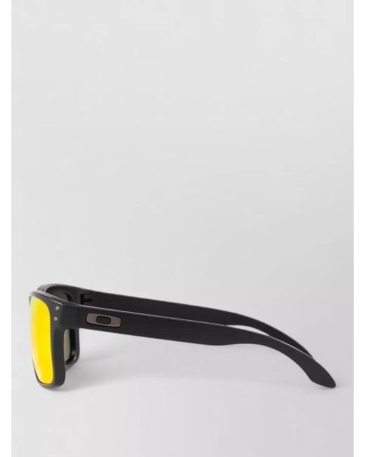 Oakley Orange Sunglasses Metal Accents Rectangular Mirrored Lenses