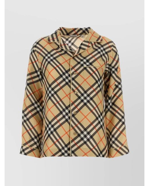 Burberry Metallic Embroidered Silk Shirt for men