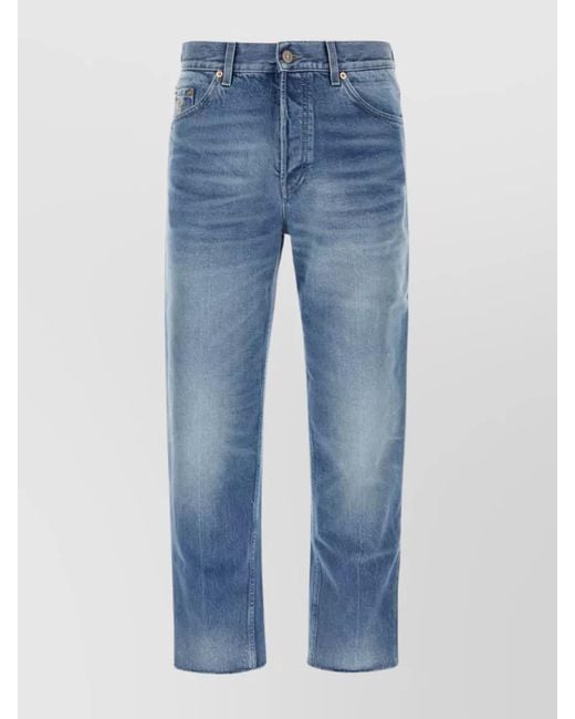Gucci Blue Denim Mid-Rise Straight-Leg Jeans for men