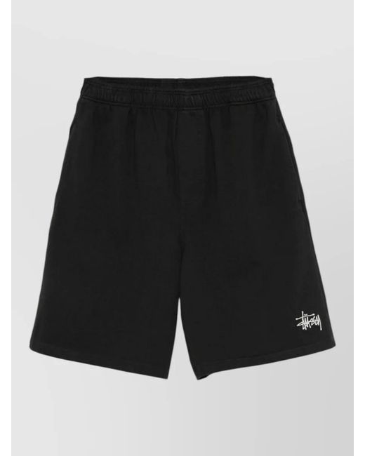 Stussy Black Tailored Shorts Featuring Single Back Pocket for men
