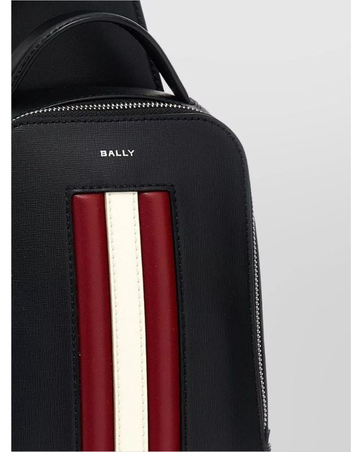 Bally Black Shoulder Bag With Front Stripe Detail for men