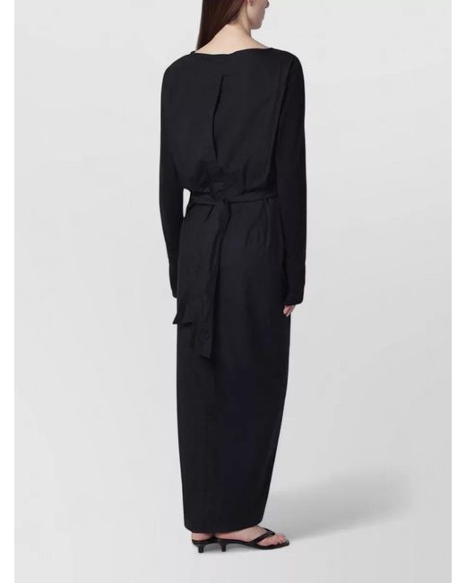 Our Legacy Blue Maxi Dress Belted Waist Back Slit