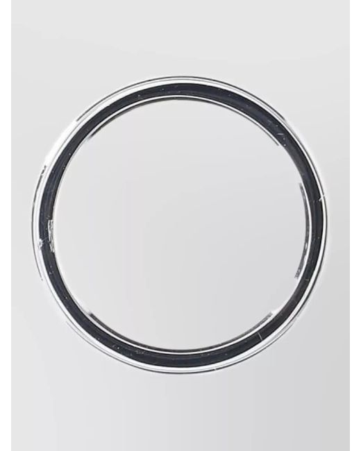 Maison Margiela Gray Sculptural Ring Polished Finish Smooth Contours