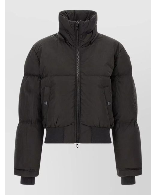 DIESEL Black Down Cropped Puffer Jacket