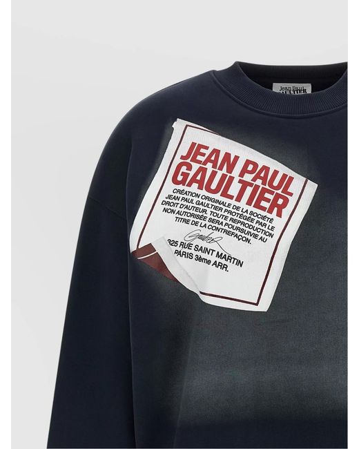 Jean Paul Gaultier Blue Cotton Sweatshirt