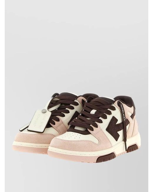 Off-White c/o Virgil Abloh Natural Leather Out Of Office Low-Top Sneakers