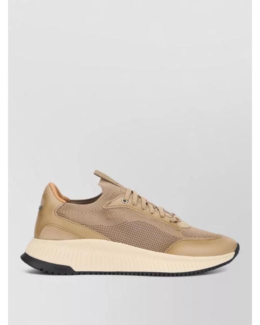 Boss Natural Low Slip On Sneakers Mesh Upper for men